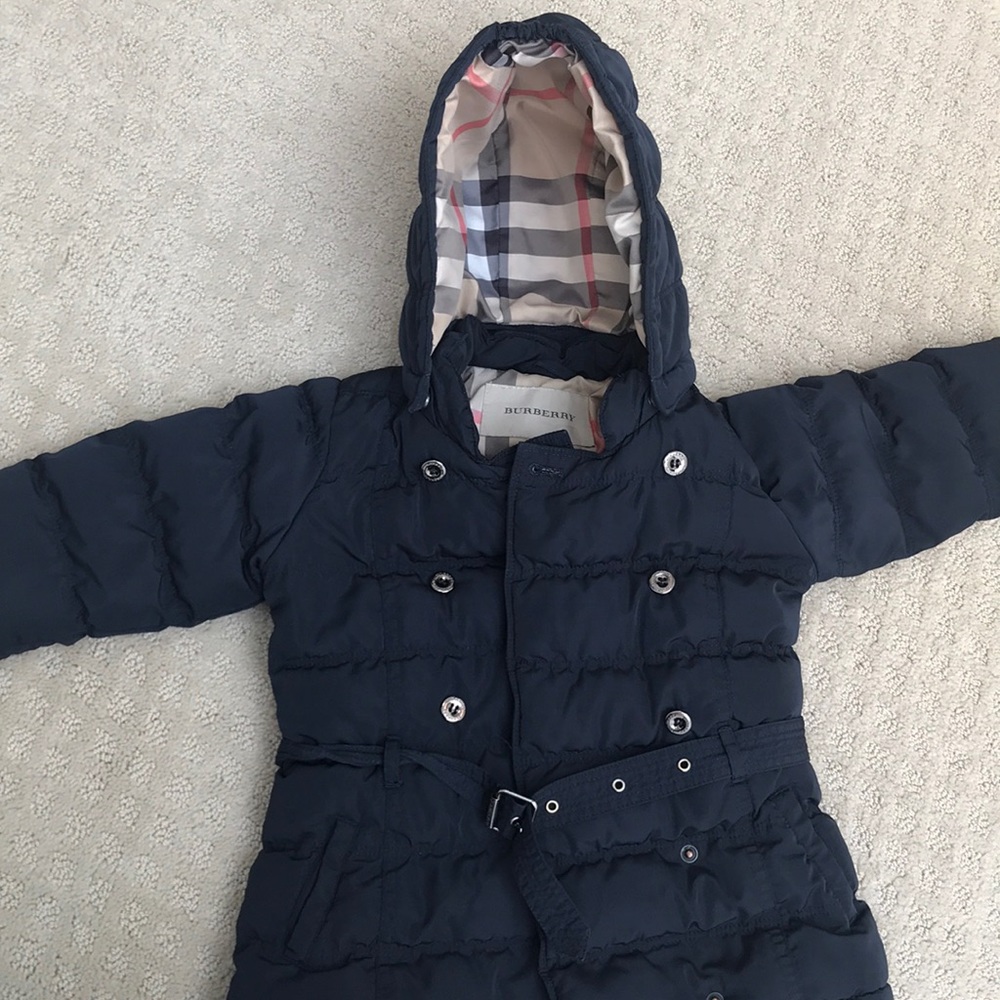 Toddler girls hooded Burberry Baby puffycoat 18mos
